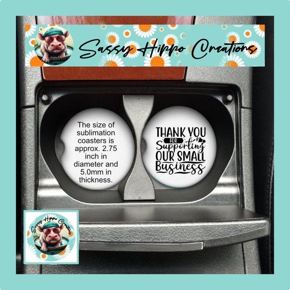 Car Coasters Jesus is the Reason for Season Christmas Santa Set of 2 Neoprene - Picture 3 of 5